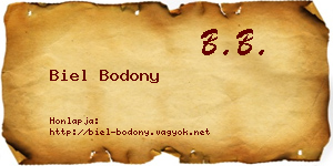 Biel Bodony névjegykártya